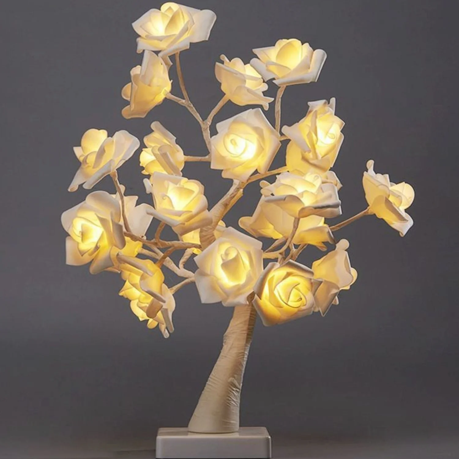 

LED Rose Flower Table Lamp USB Christmas Tree Fairy Lights Night Party Wedding Bedroom Decoration Mother's Day Gift