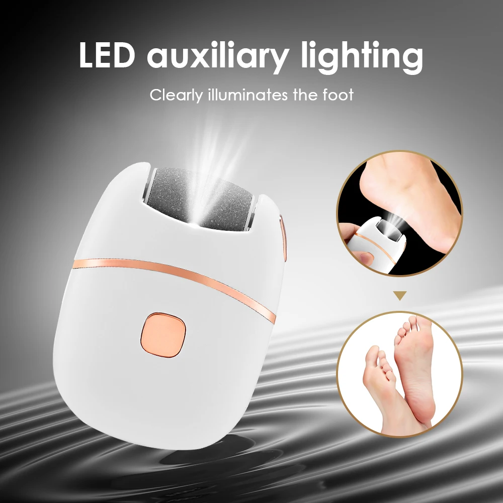 Electric Foot Grinder Rechargeable Automatic Pedicure Tool LED Light Painless Remover Deadskin Calluses Thick Leather Polishing