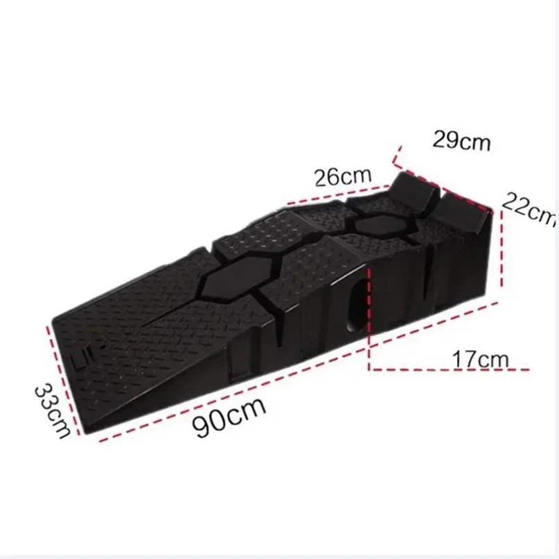 1Pair 2500KG Heavy Duty Car Ramps 900mm Long Antiskid Working Ramp Auto Oil Changing Repair Maintenance Jack Lift Tools Black