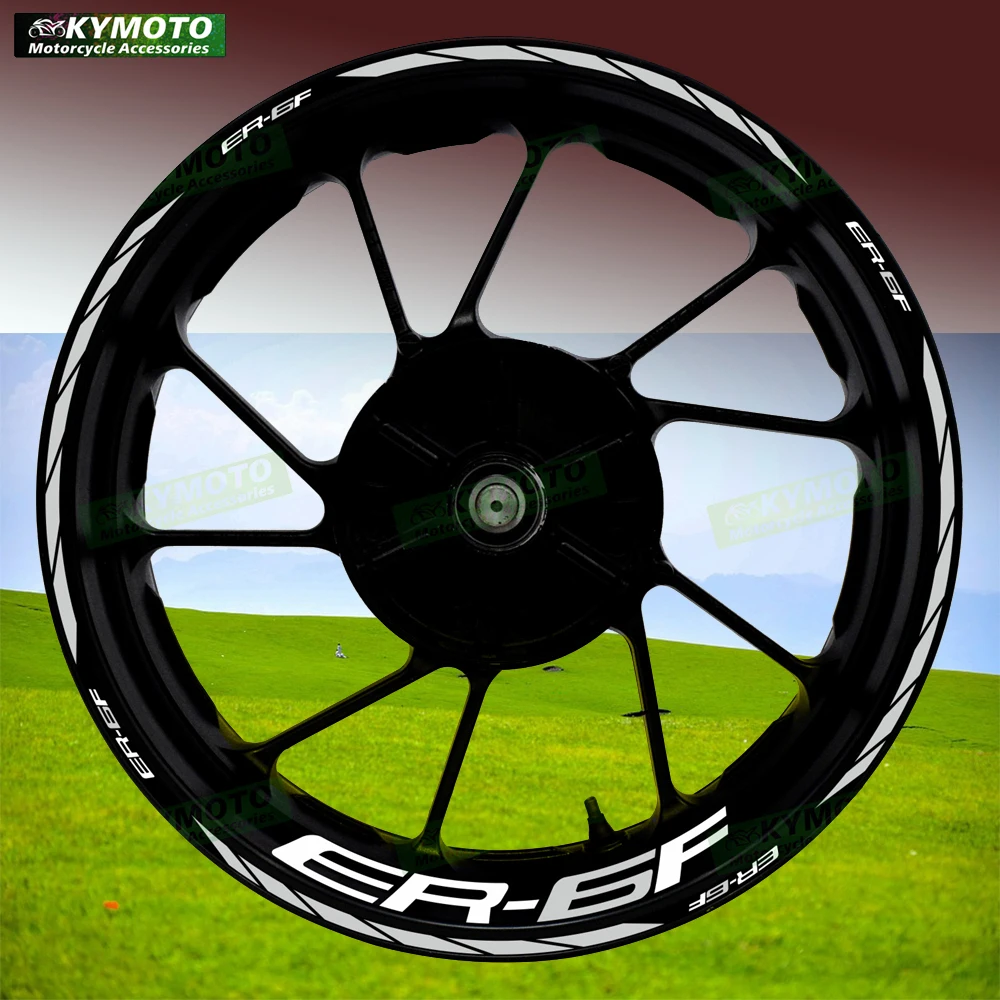 

For ER-6F ER6F motorcycle accessories 17 inch front and rear wheel decals wheel hub modified reflective sticker decoration