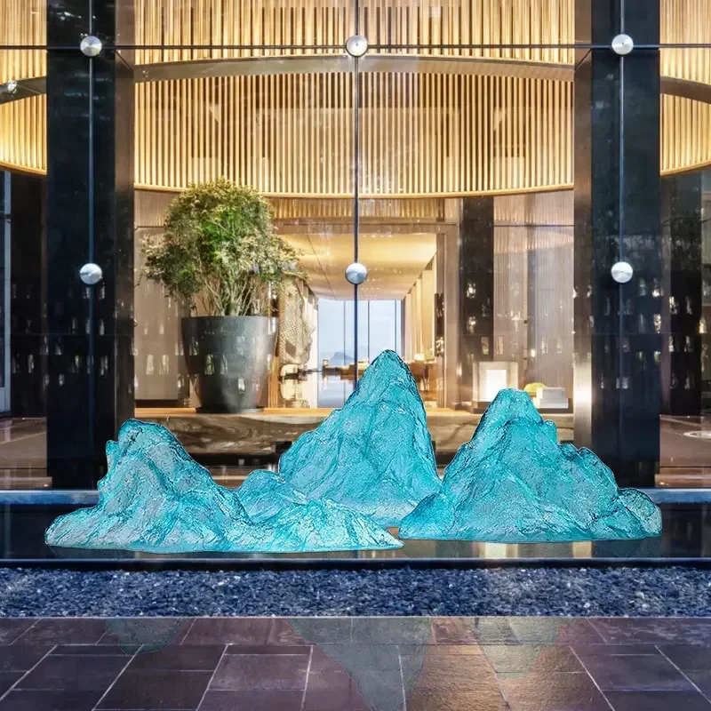 

JC New Creative Transparent Resin Rockery Sculpture Ornament Hotel Villa Model Room Hall Club Art Decoration