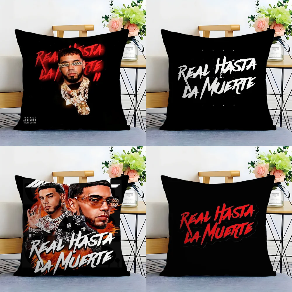 Real H-Hasta L-La Muerte Pillow Case Plush Fabric Soft  Pillowcase Double Sided Print Cushion Cover Household Gifts