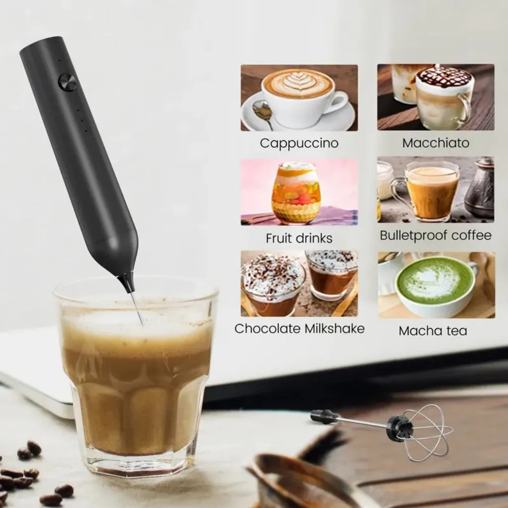 Wireless Electric Mini Milk Frother Coffee Whisk Portable Egg Beater Blender Kitchen Cooking Stirrer Cappuccino Coffee Maker