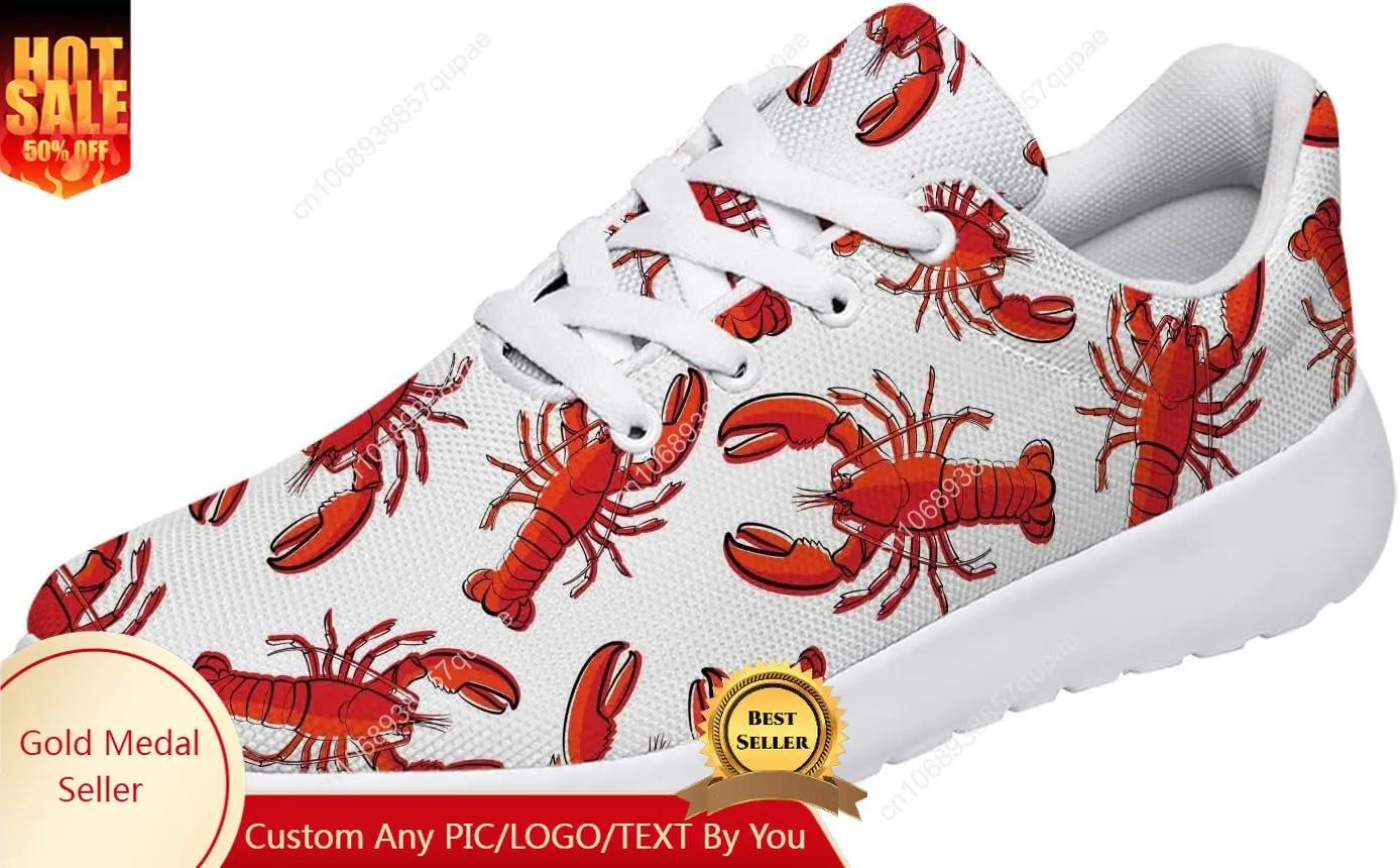 

Lobster Festival New Running Sports Shoes Boys Girls Fashion Casual Shoes Breathable Tennis Walking Shoes Custom Mesh Shoe