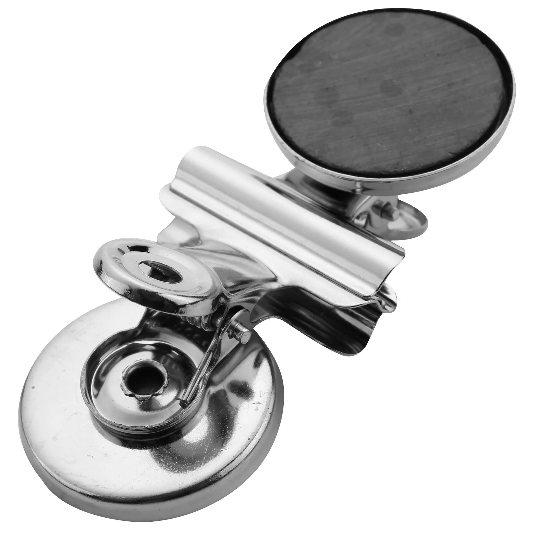 10Pcs 3Cm Magnetic Clip Magnet Refrigerator Wall Memo Note Message Holder Silver