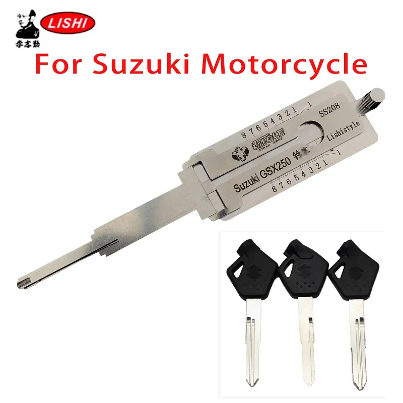 

SS208 For Suzuki Motorcycle Lishi 2in1 Style Ket words Reader Lock Pick tool Locksmiths tool