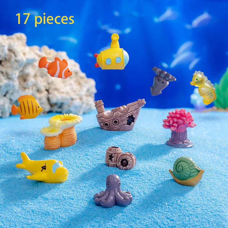 Micro landscape creative underwater world fish coral submarine DIY fish tank landscape decoration accessories mini ornaments