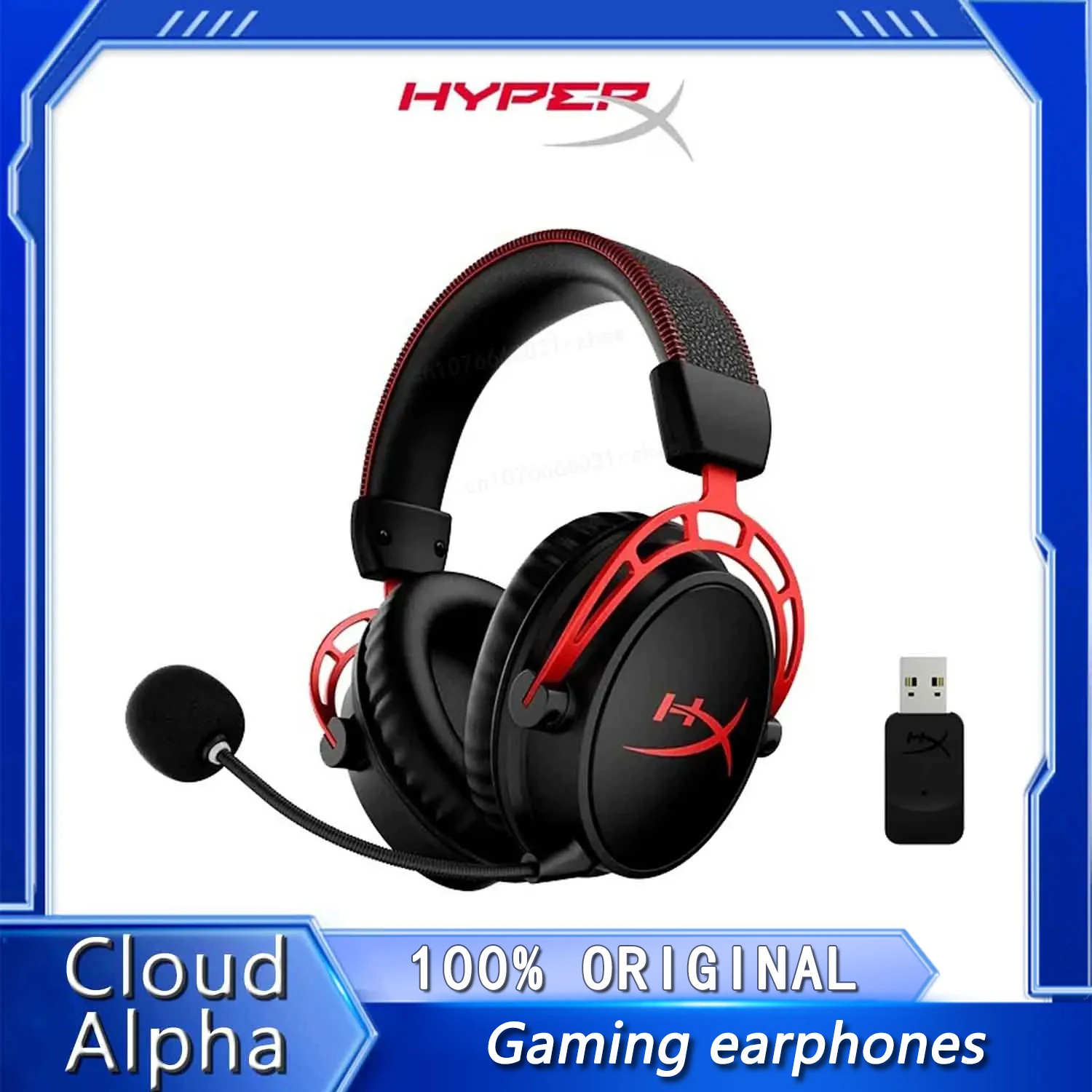 HyperX Cloud Alpha Wireless Gaming Headset 300-hour battery life DTS Headphone Audio Dual Chamber Drivers Noise Canceling Mic