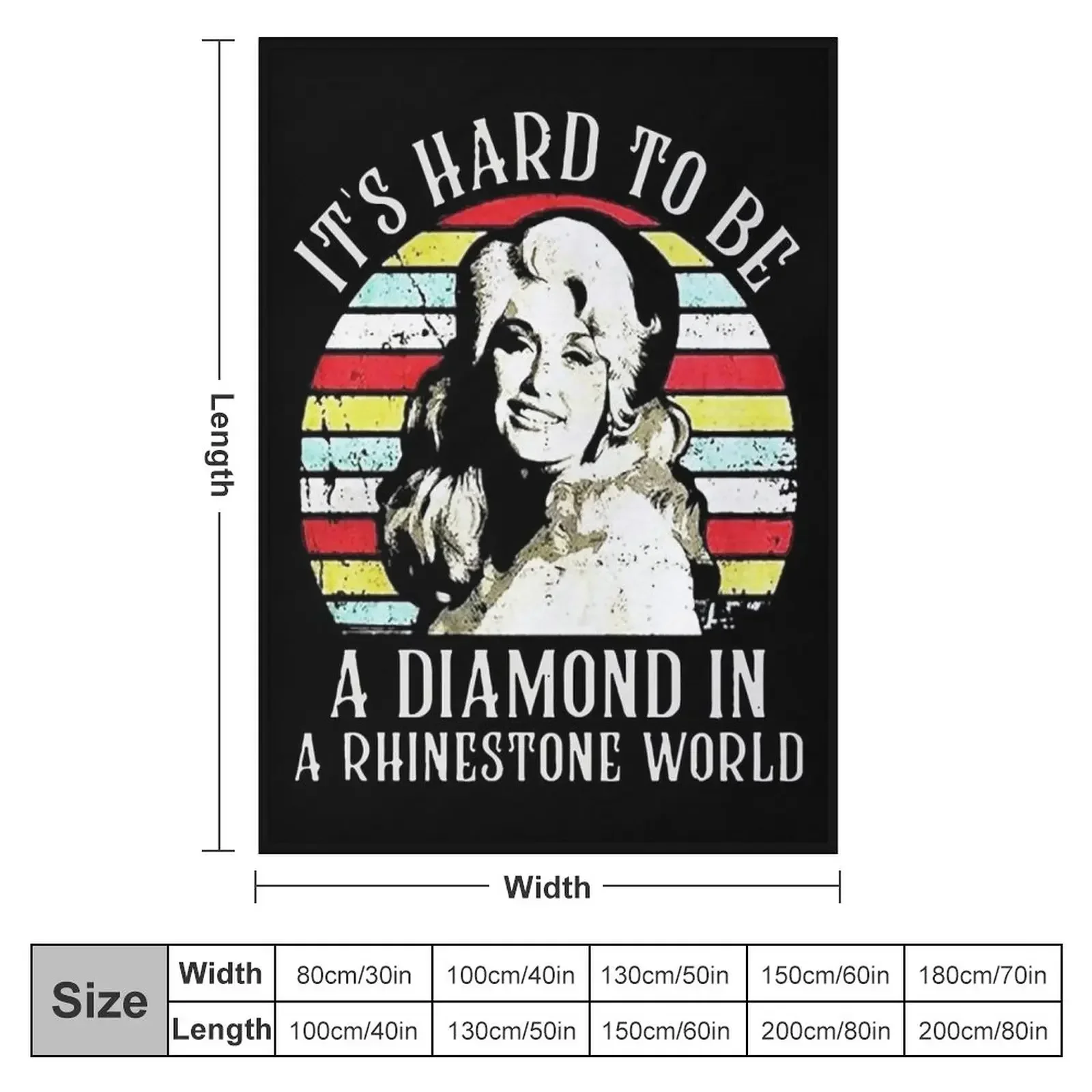 It's Hard To Be A Diamond In A Rhinestone World Dolly Parton's Gifts Throw Blanket Quilt Tourist Stuffeds Multi-Purpose Blankets