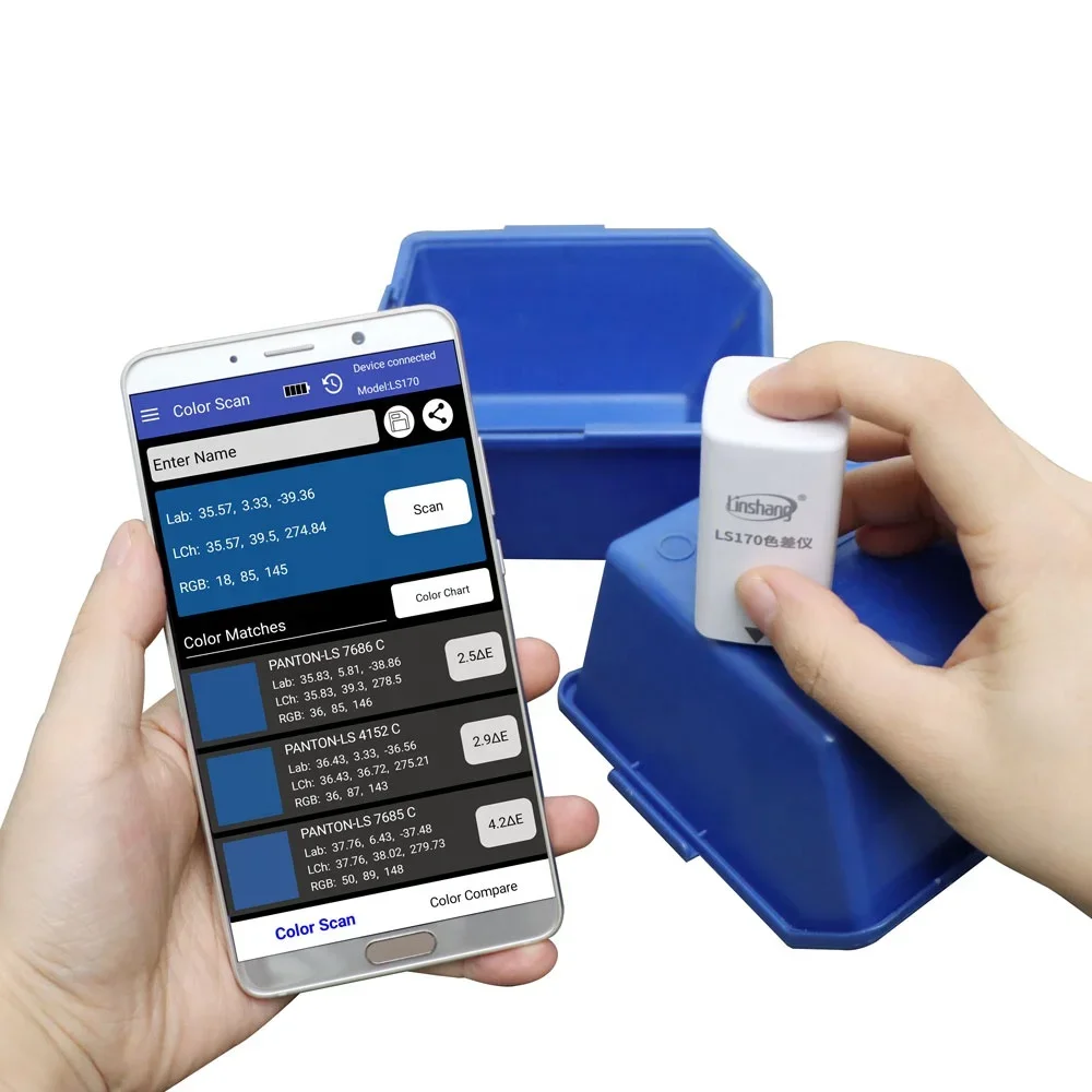 Color Meter LS171/LS170 Textile Ceramics Paper Difference Measurement Device Pocket imeter with Library APP
