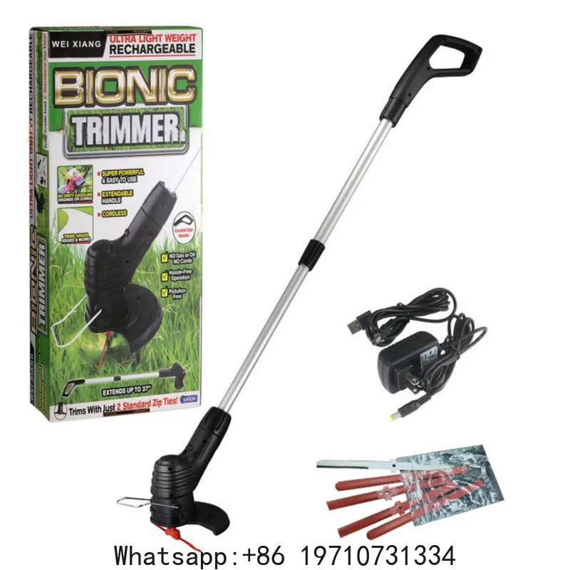 Grass Trimmer Portable Smart Wireless Electric Lawnmower Lithium Battery Weeding USB charging Length Adjustable Pruning Cutter
