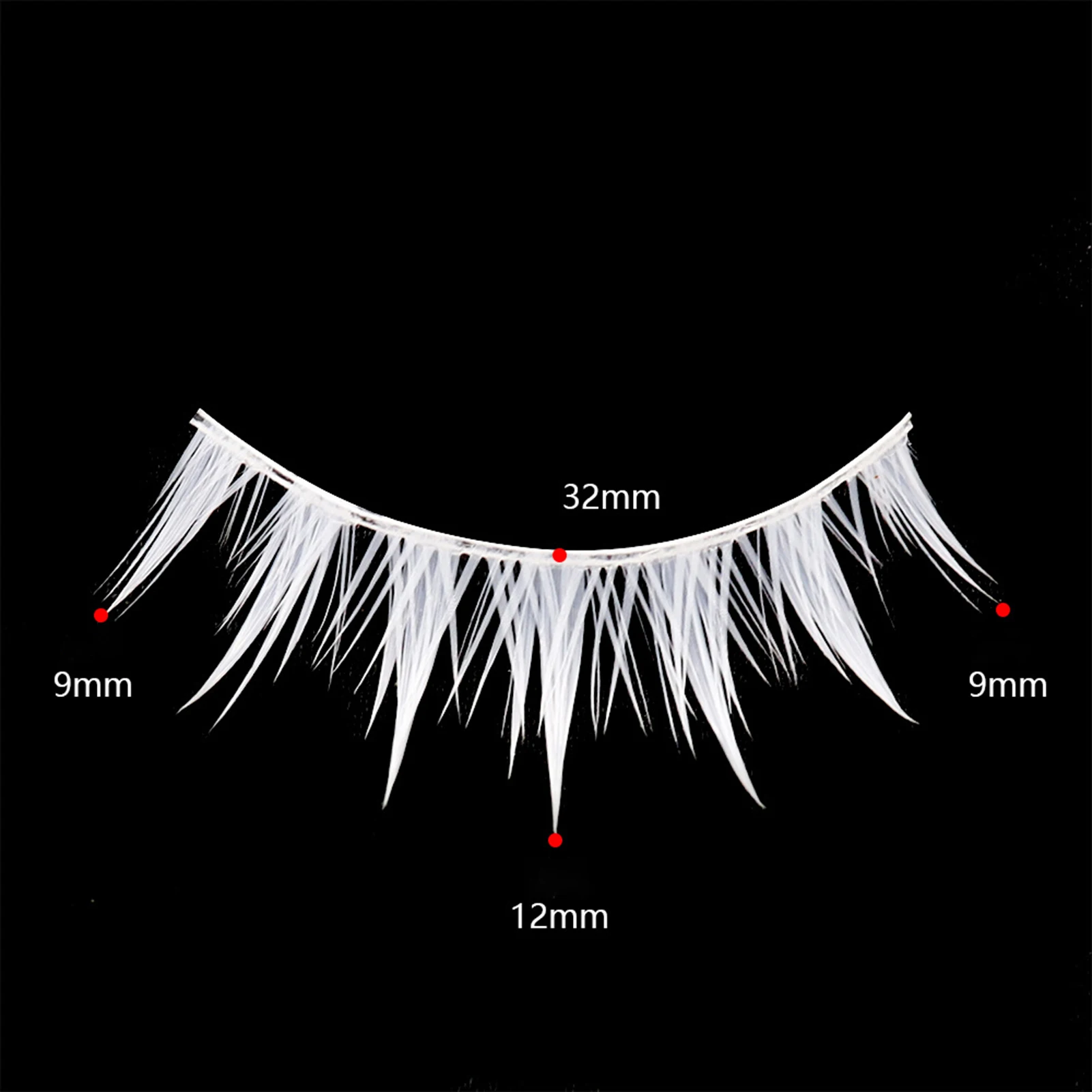 White False Eyelashes Cosplay White Spiky Eyelashes Manga Lashes or Cosplays Masquerades