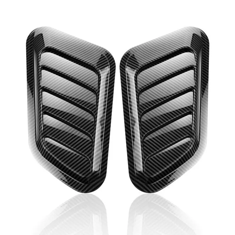 

1 пара красочных боковых воздухозаборников, крышка вентиляционного отверстия, декоративное внешнее украшение автомобиля, ABS, универсальное авто украшение, наклейки на капот