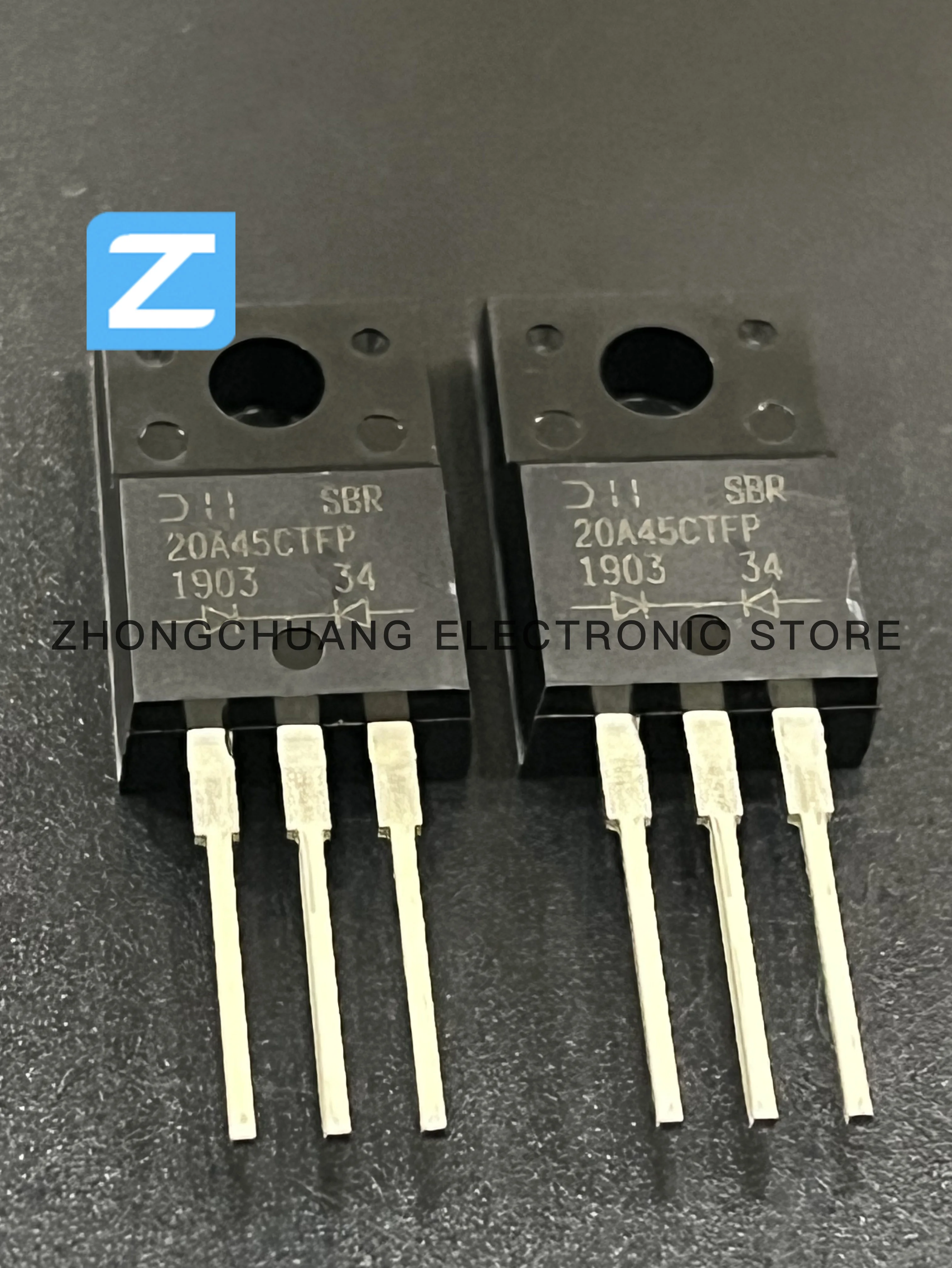 1-10PCS SBR20A45CTFP 20A45CTFP TO-220F 45V 20A SUPER BARRIER RECTIFIER new original