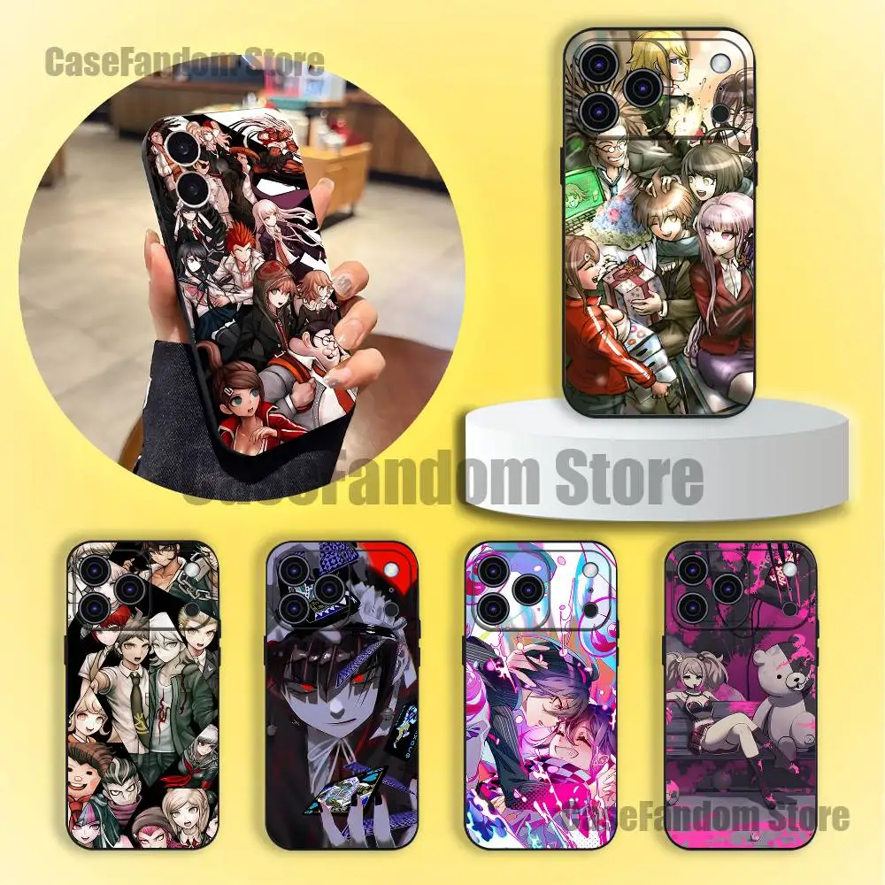 

D-DanganronpaS Game Phone Case For iPhone 17,16,15,14,13,12,11,Pro,Max,Plus Black Shockproof Soft Cover