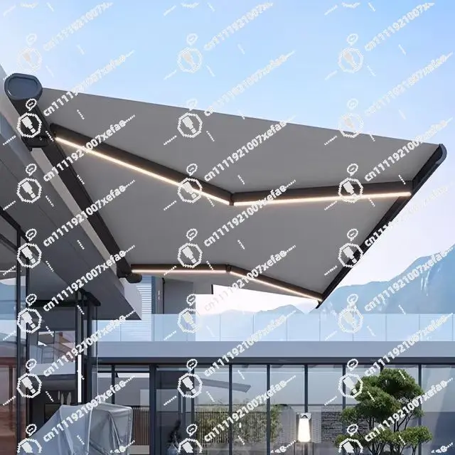 

Color aluminum alloy telescopic awning canvas remote control 6m projection awning