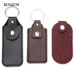 Leather U Disk Storage Bags Protective Cover Key Holder Black Bag Cases for USB Flash Drive Pen Drive