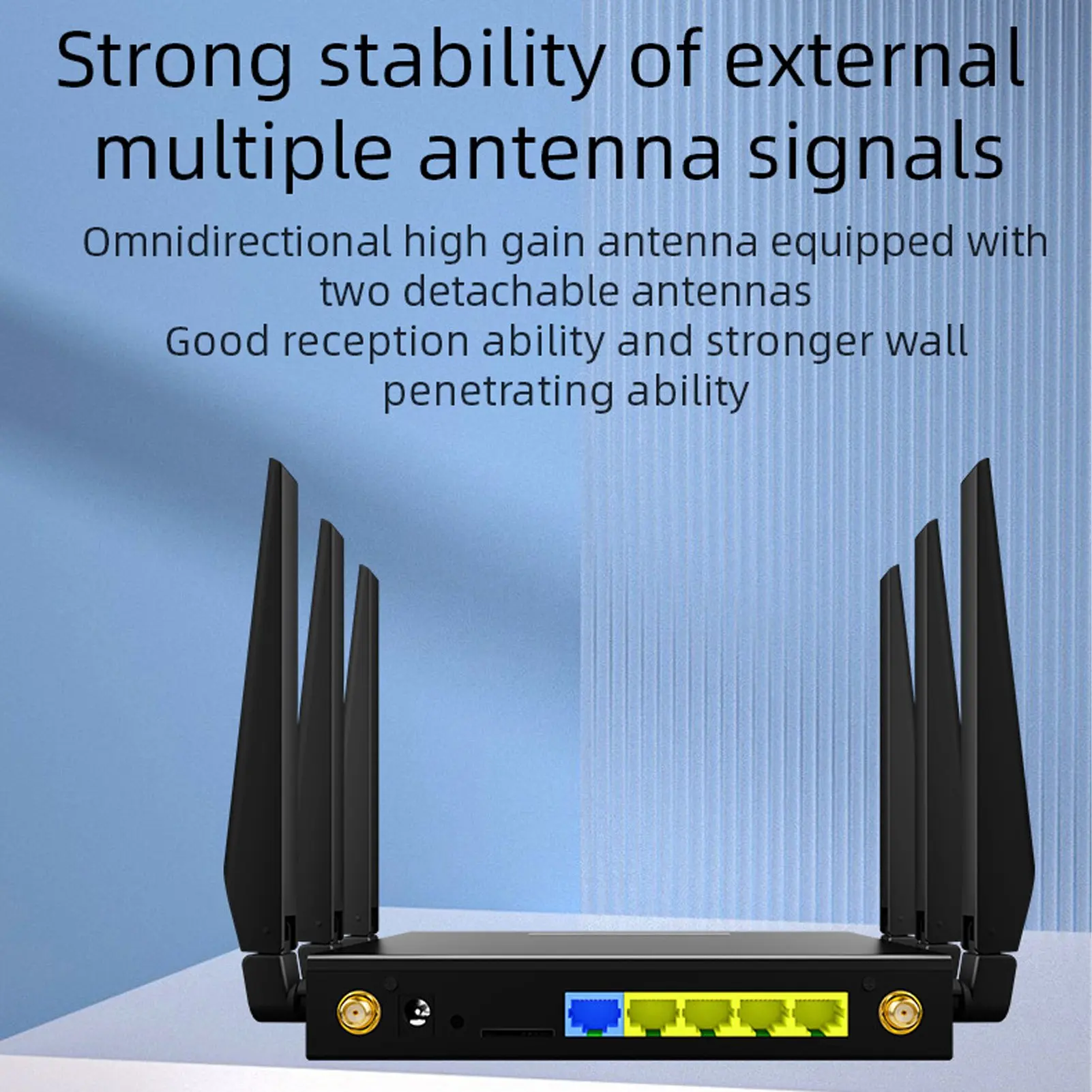 5G CPE Router with SIM Card Slot Dual Band WiFi6 1000Mbps Gigabit Ethernet Network 5G WiFi Router with 8 Antennas for Asia