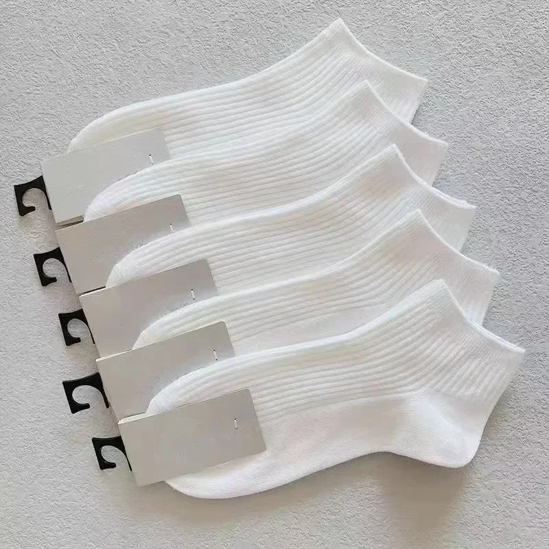 5 Pairs/Pack Ankle Socks Women Cotton Invisible Sweat-absorbing Girl Low Tube Boat Socks EU 36-42 Women Socks Calcetines De Niña