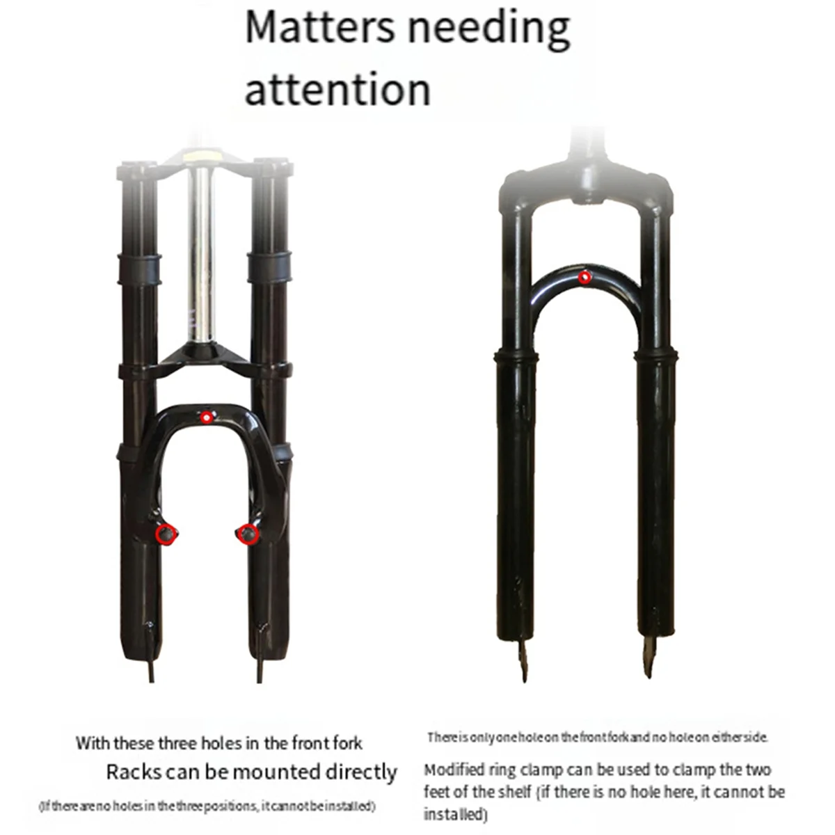 ABKM Lega di alluminio Ciclismo su strada Bici Portapacchi anteriore per bicicletta Borse laterali Borsa per bagagli Staffa per mensola Tronco per parti di biciclette