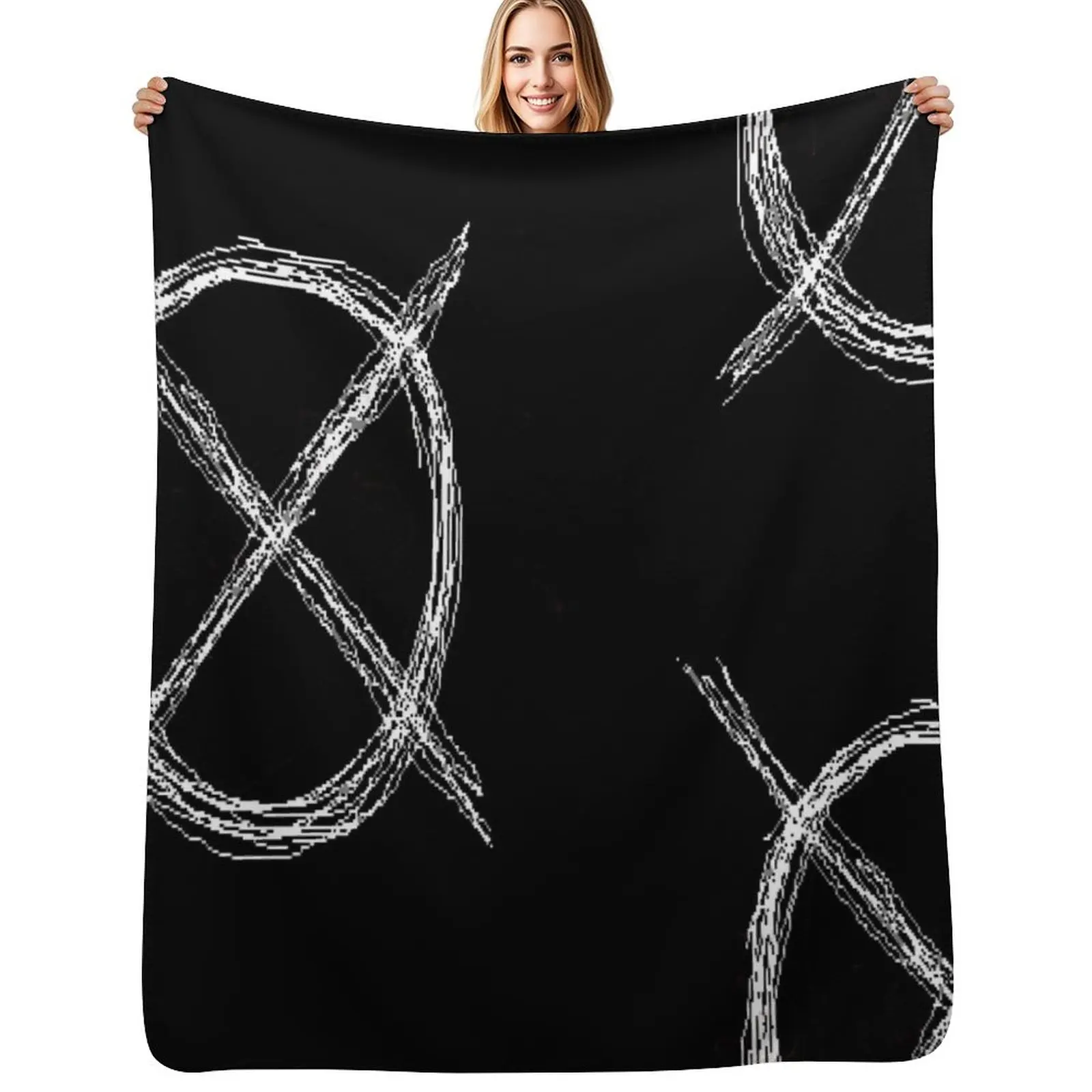 

Creepypasta Logo Throw Blanket Polar Decorative Beds warm for winter Quilt Blanket