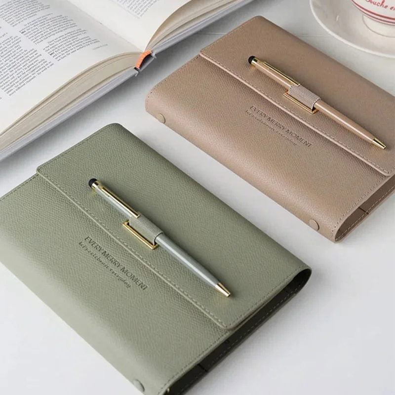 C6 PU Leather Loose-leaf Notebook Journal Diary Planner Binder Business Office Notepad with Tassel Notebook School Stationery