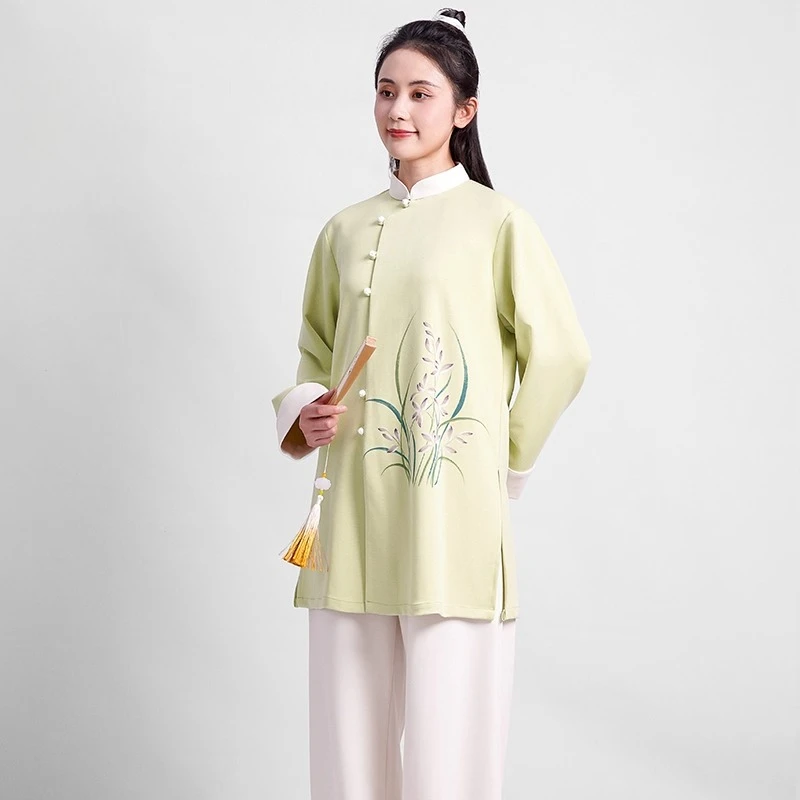 Lightweight Breathable Tai Chi Suit Spring Autumn Kung Fu Uniform Loose Fit Linen Blend Martial Arts Clothing Unisex