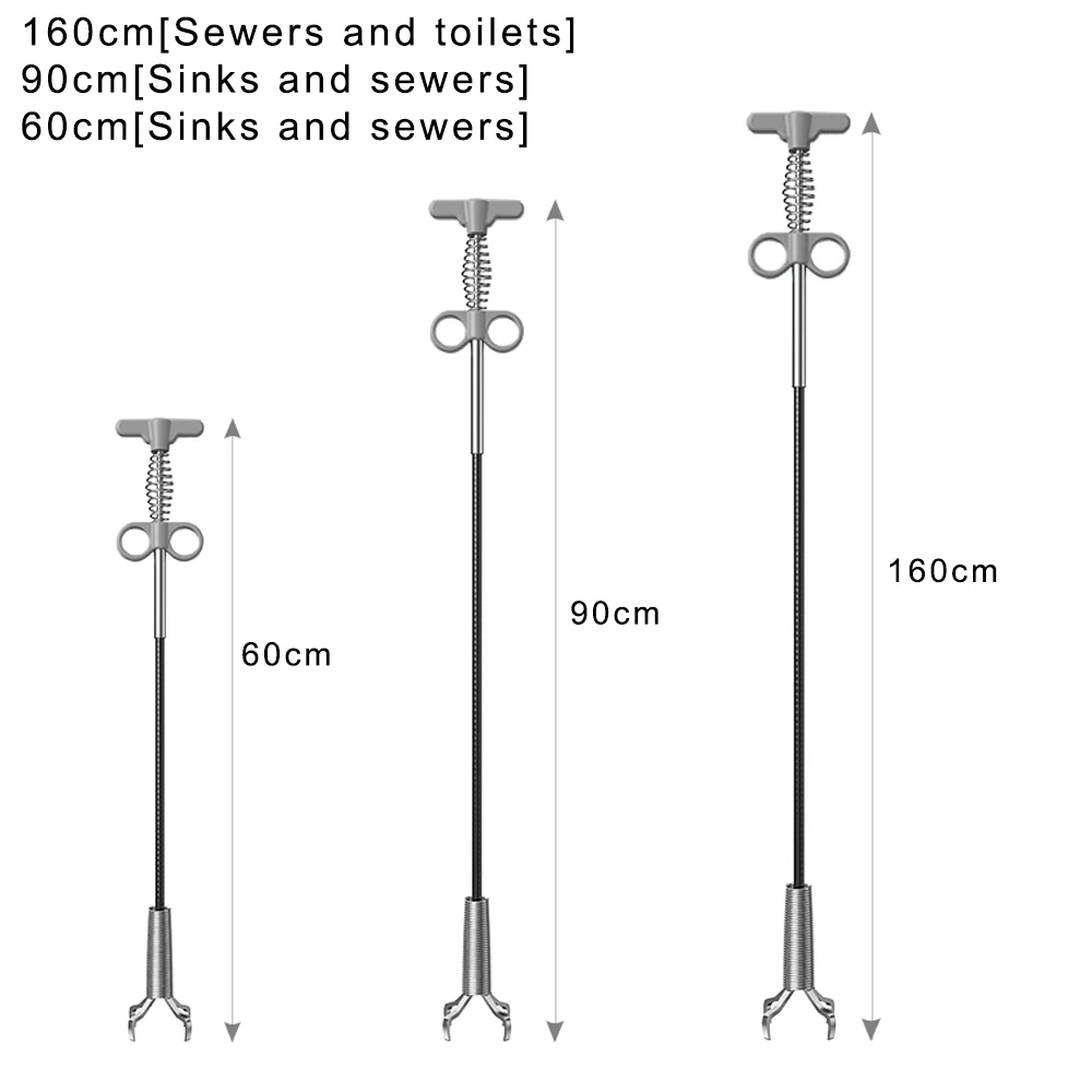 60/90/160cm rury kanalizacyjne do odblokowania zatyczki otwór łazienkowy środek do czyszczenia włosów ruszt prysznicowy zlewozmywak do pogłębiania