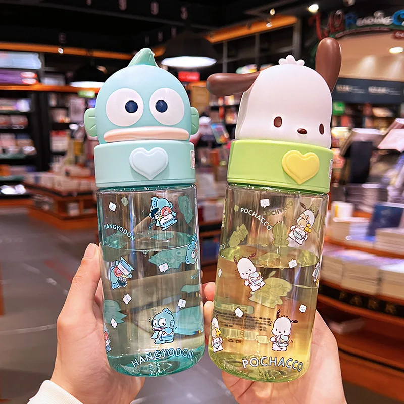 

Kawaii Sanrio Figure Doll Transparent Cup Cartoon Kid Bottle Water Cup Girl Anime Gifts