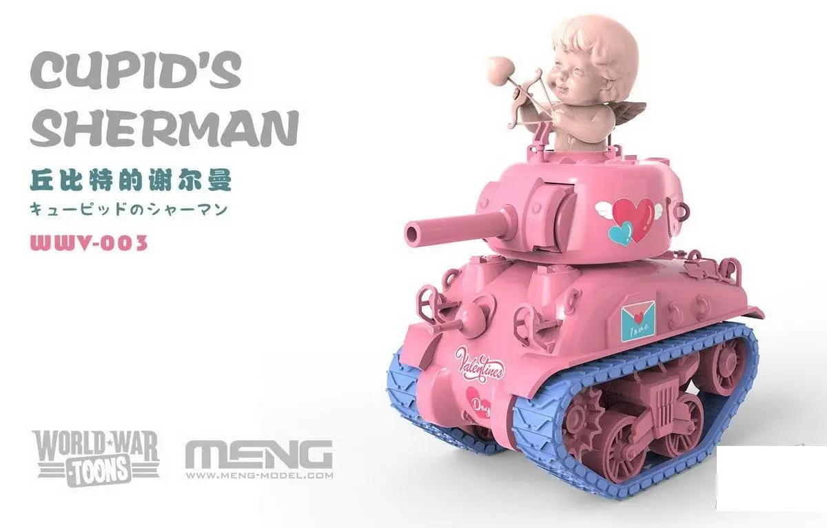 

MENG WWV-003 Q VERSION World War Toons Cupid's Sherman Tanks Model Kit