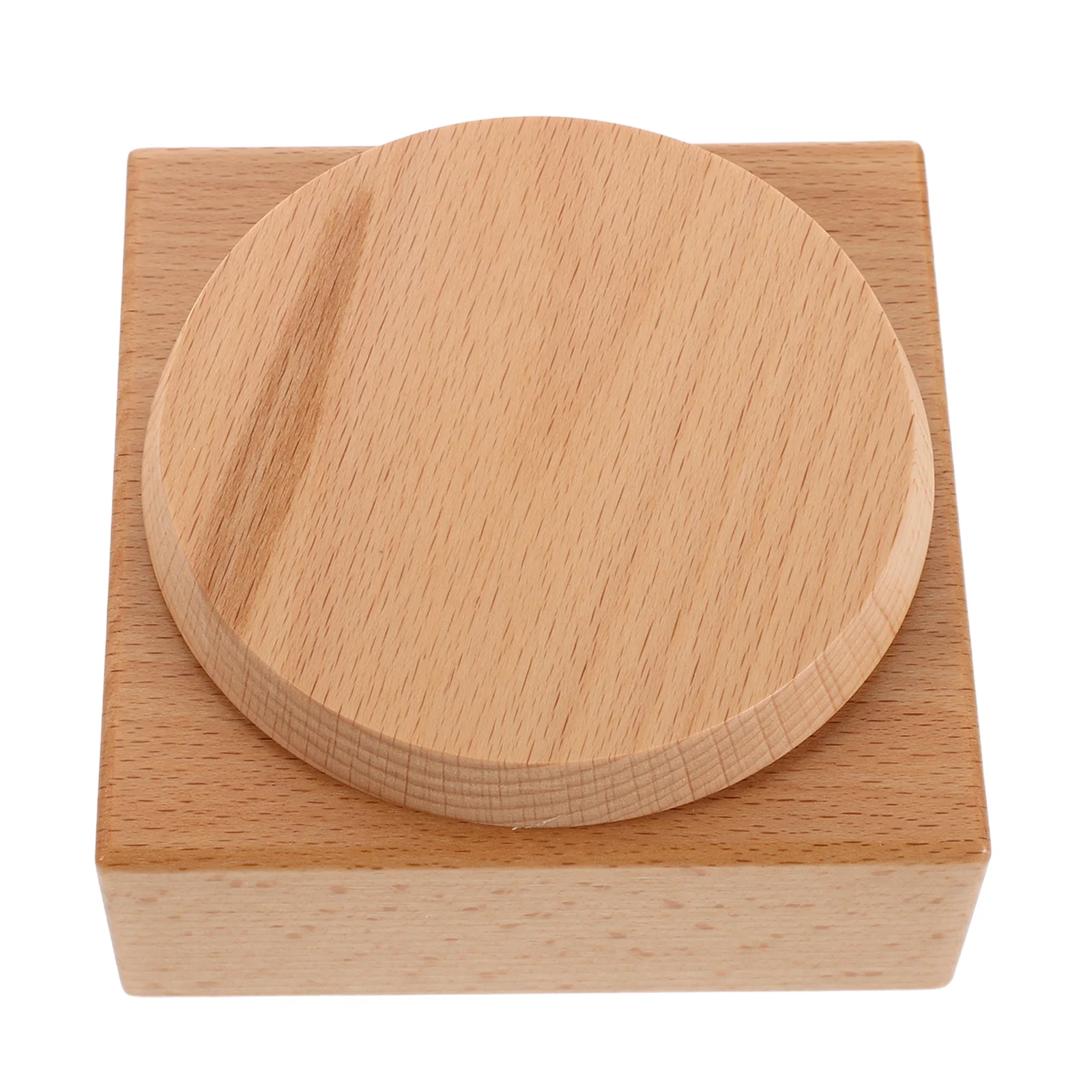 

Wooden Music Box Base Square Rotatable .32x4.24x2.24in DIY Crafting Accessory for Assembling Handmade Musical Box