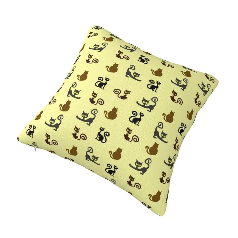 Custom Cute Cats Pattern Animal Pet Luxury Throw Pillow Covers Cushion Cover