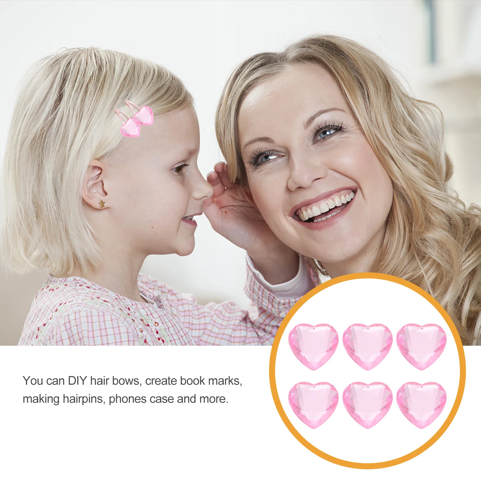 

100Pcs Unique Heart-Shaped Baubles Exquisite Texture Safe Excellent Quality Valentine's Day 3D Heart-Shaped Baubles