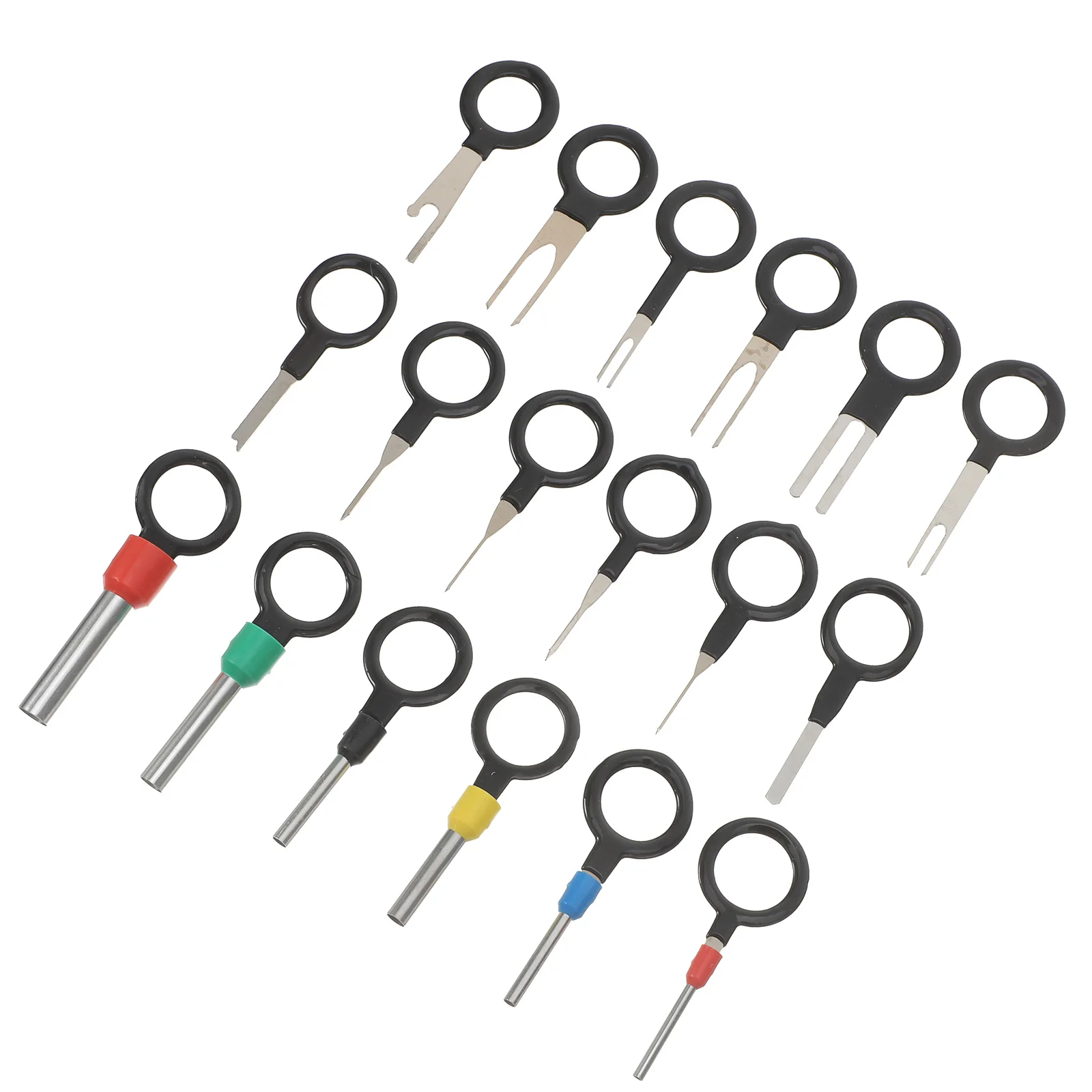 

18Pcs Automotive Terminal Pin Removal Tool Set Precision Plastic Stainless Steel Wire Harness Connector Extractor for Car