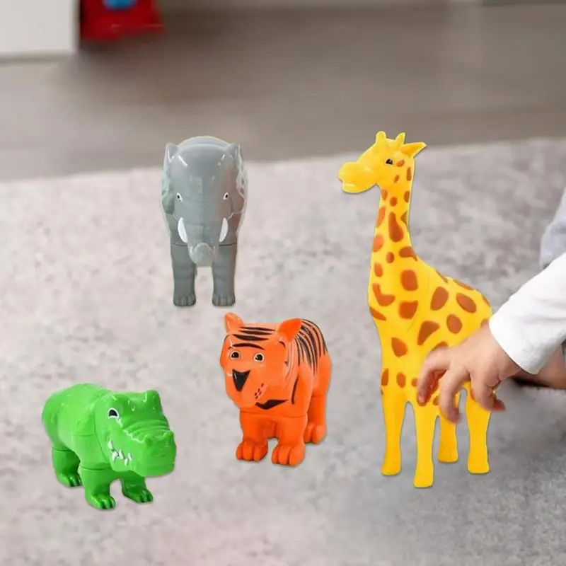 Tiny Animal Figurines Magnetic Animal Building Blocks Animal Figurines Small Animal Toys Toddler Sorting Toys For Boy Early