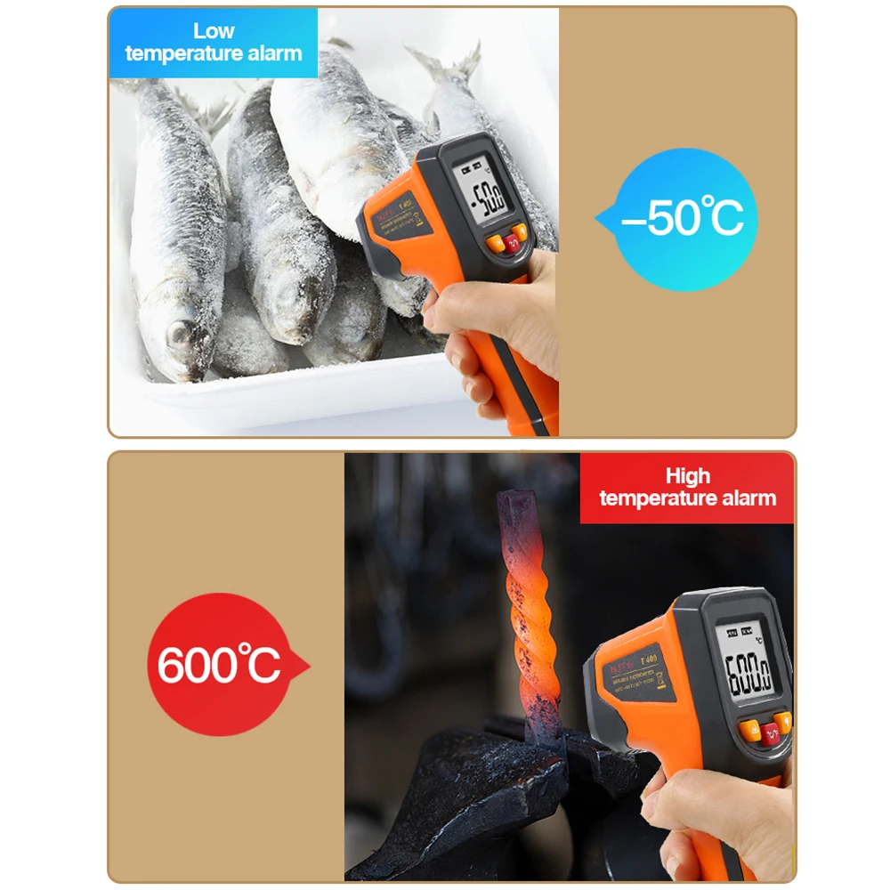 Digital Infrared Thermometer IR Laser Temperature Sensor Gun LCD Screen Humidity Meter Pyrometer Digital Thermometer Hygrometer