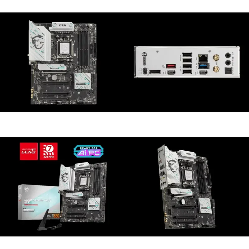 【CHIMU HOME】B850M Gaming Mainboard WIFI7 5G LAN PCIe5.0 M.2 Slot Support DDR5 Up To 256GB RAM