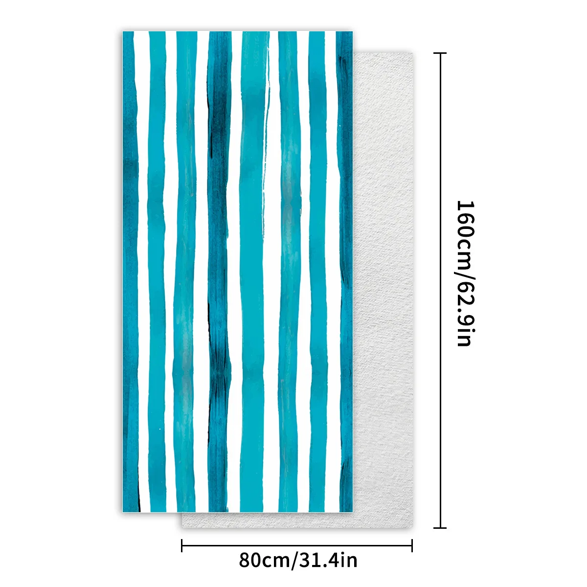 80x160 Summer Stripe Series Double-Sided Fleece Quick Drying Beach Towel Microfiber Towel Printed Bath Towels Drop Shipping