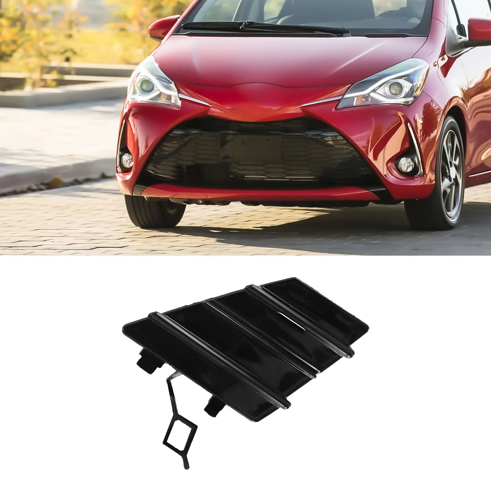 Brandneue Anhängerabdeckung, Augenabdeckkappe vorne, 1 Stück, 52127-0DB10, Stoßstangen-Abschlepphaken, direkter Ersatz, passend für Toyota