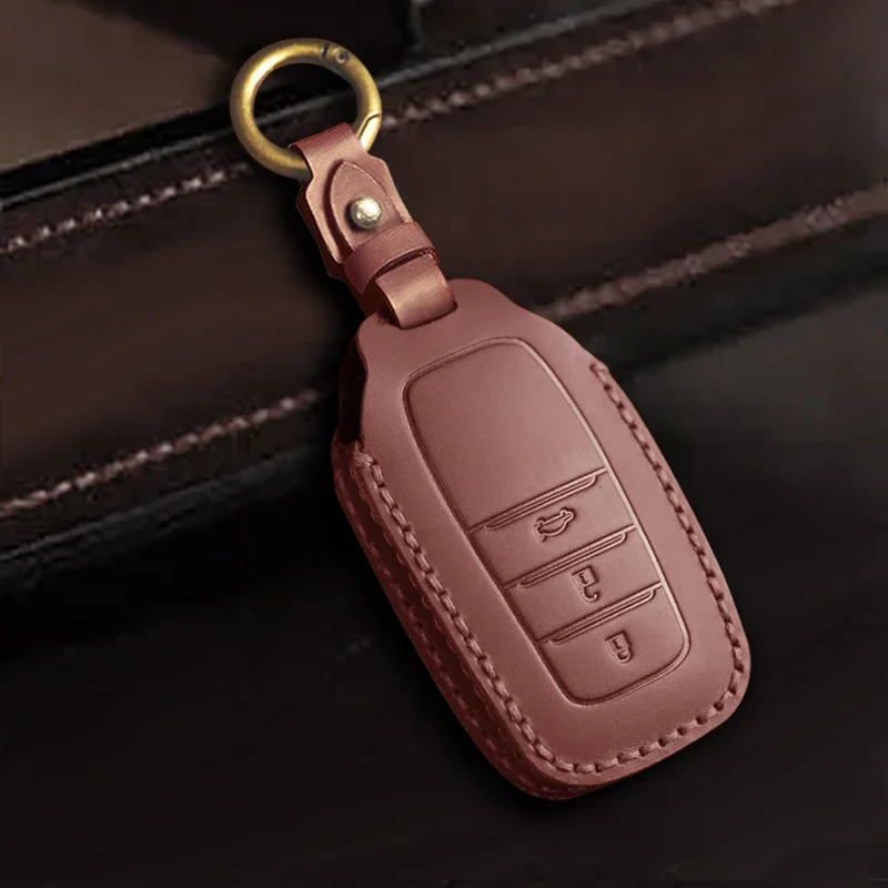 

Leather Car Key Fob Case Cover For Toyota CHR Camry Prius Land Cruiser Prado Furniture Corolla Yaris RAV4 Highlander Accessories