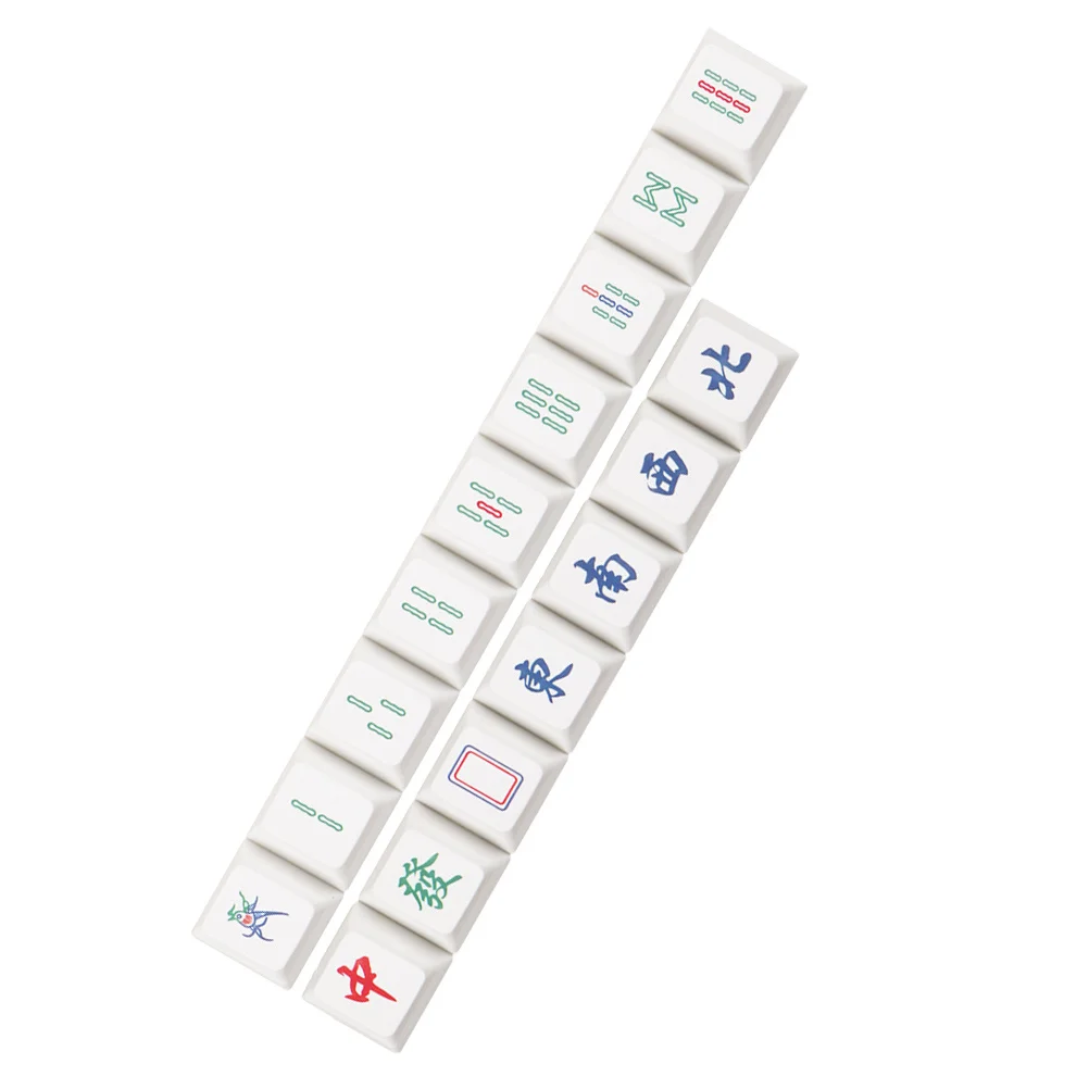 

Набор из 16 колпачков для клавиш Mahjong из PBT с сублимационной печатью, высота R4, замена для механической клавиатуры, для гейминга, DIY-кастомизации