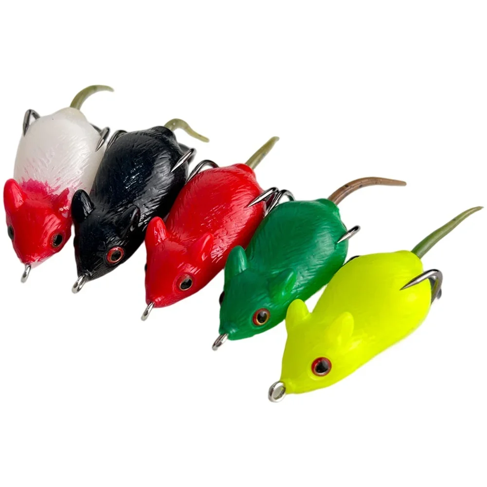 , , , , Soft Mouse Bait Detachable Reflective Sequins Realistic Water Swimming Design Rotating Reflective Sequins