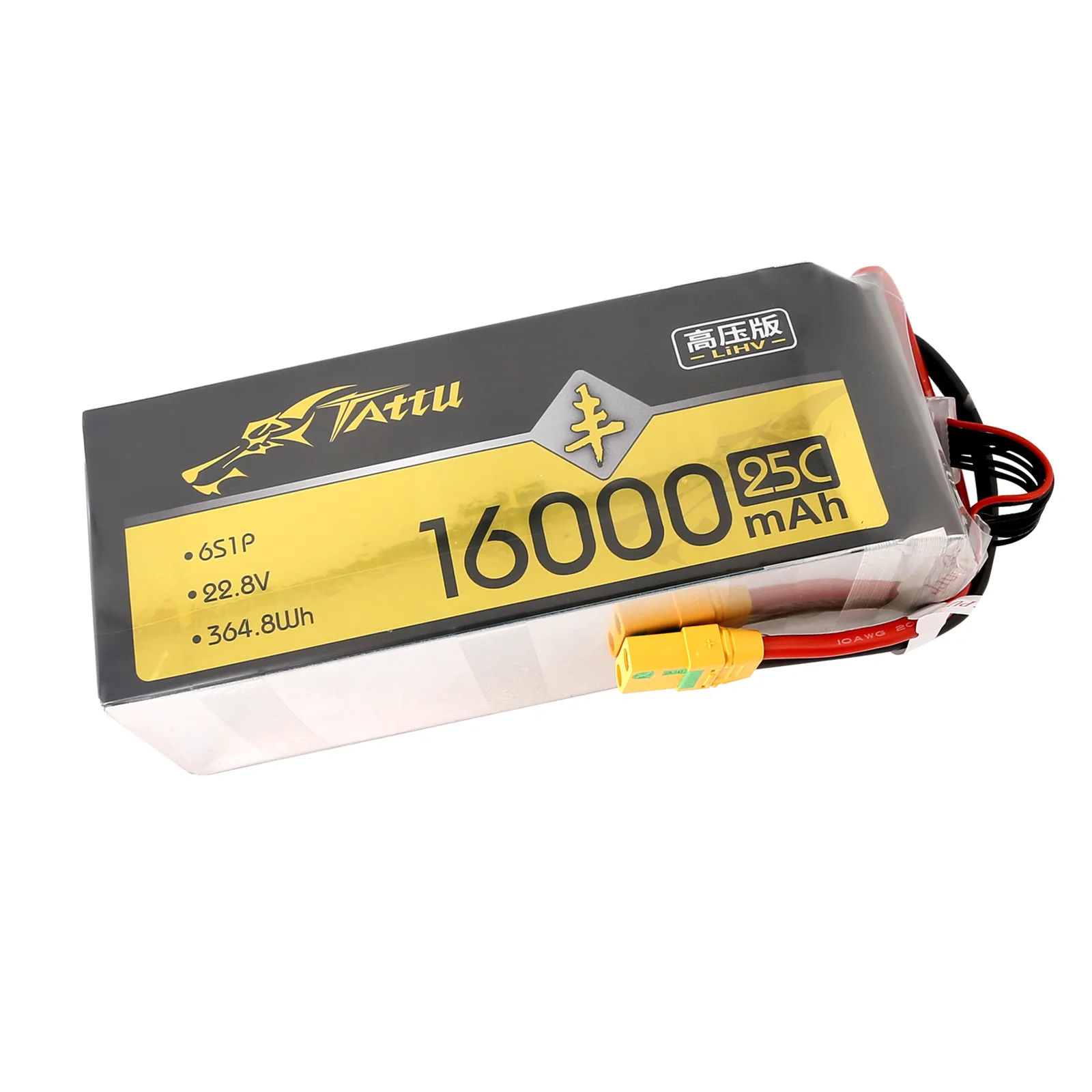 Tattu UAV HV Lipo Battery 16000mAh 6S 22.8V 25C XT90S Plug Large Capacity Agricultural Drones