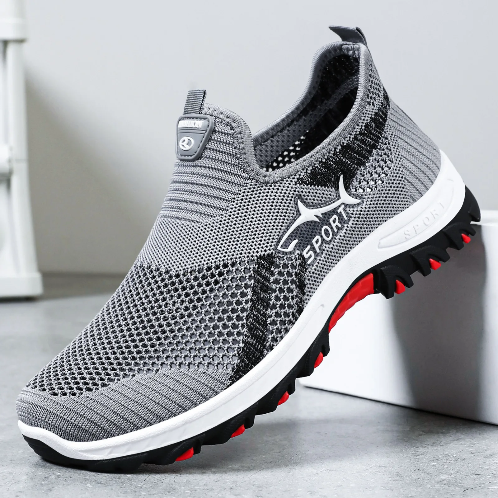 

Men's casual shoes, soft-soled, breathable mesh upper, sports shoes, comfortable and breathable running shoes
