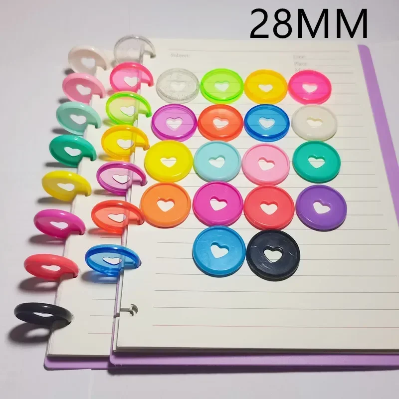 28MM100PCS mushroom hole notebook loose-leaf CD binding plastic ring love CD binding CD notebook loose-leaf binder