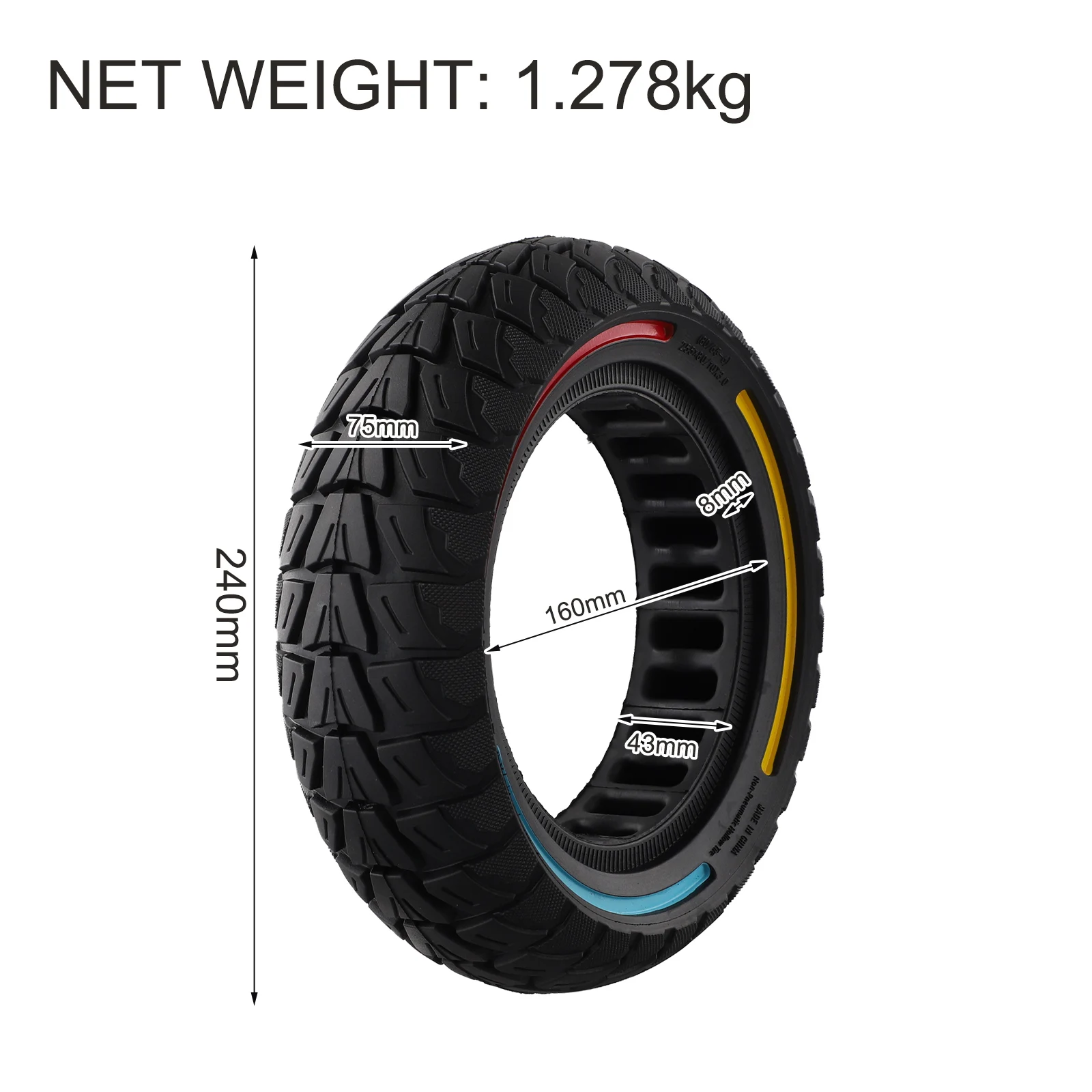 

Wear-resistant Tire Solid Tire For Commuting Resistant To Deformation Special Exterior Design Tough Tire Excellent Grip