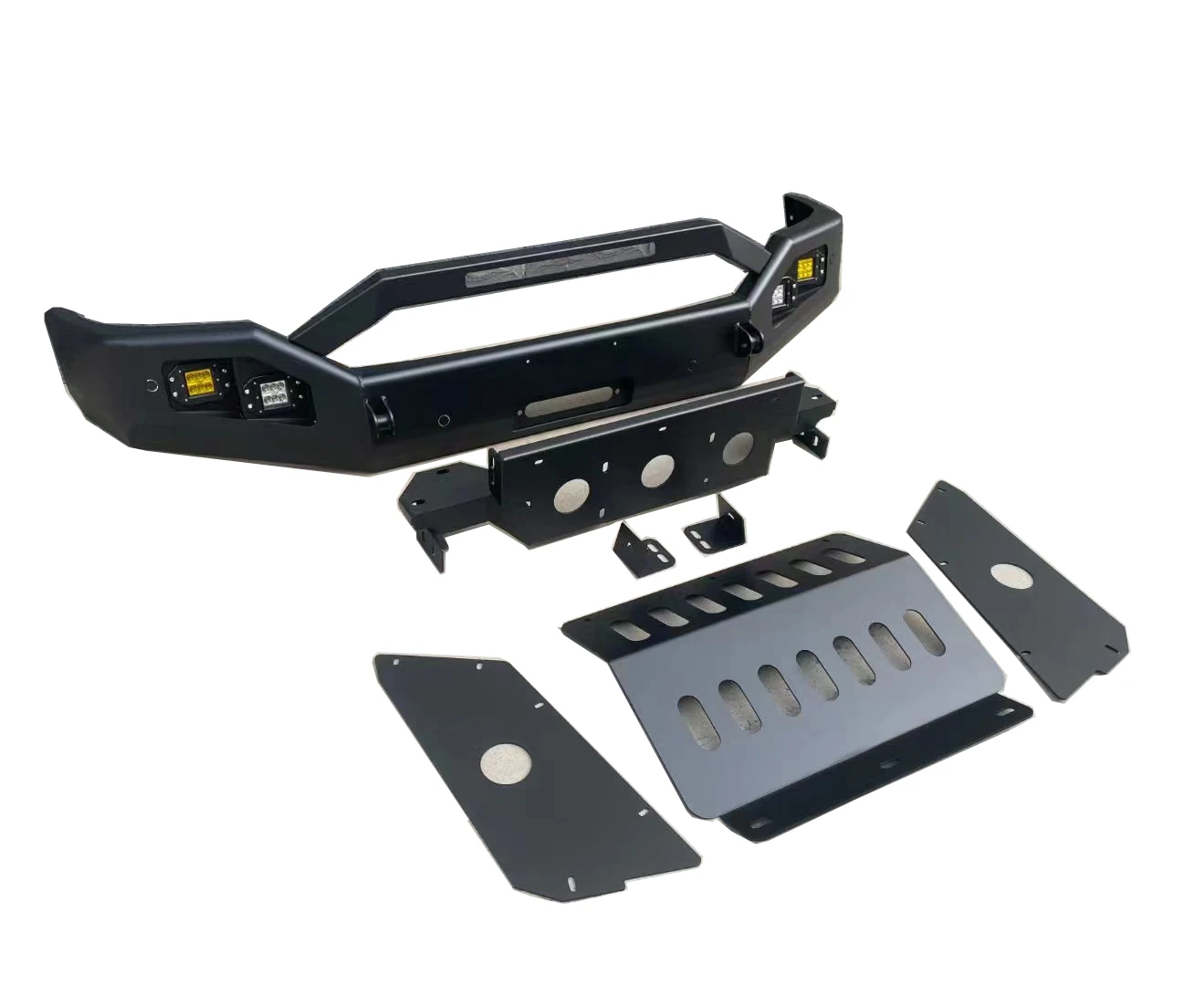 4x4 Offroad Accessories Powder Coated Black Steel  Front Bumper Rear Bumper for GMC Sierra 1500