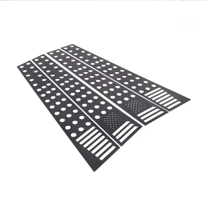 لاند روفر ديسكفري 3 4 LR3 LR4 04-16 سبائك الألومنيوم الأسود نافذة باب السيارة مركز B عمود آخر غطاء الكسوة اكسسوارات السيارات #2