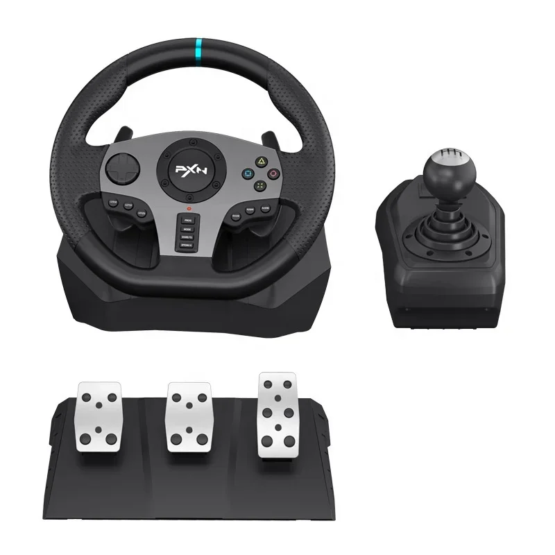 

Brand New PC PXN-V9 Steering Wheel for P4/P3/XB One/Android TV/Switch/Series S Game Accessories Gaming Racing Wheel Joystick