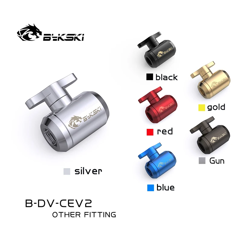 

BYKSKI Water Valve Switch Double Inner G1/4 Thread Double Female Plastic Handle Water Cooler System Computer Accessories Fitting